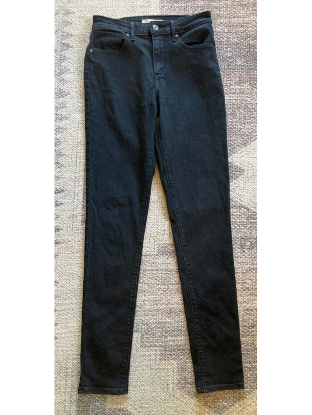 LEVI'S 721 Jeans Womens Skinny Fit Black High Rise Pants Sz 28